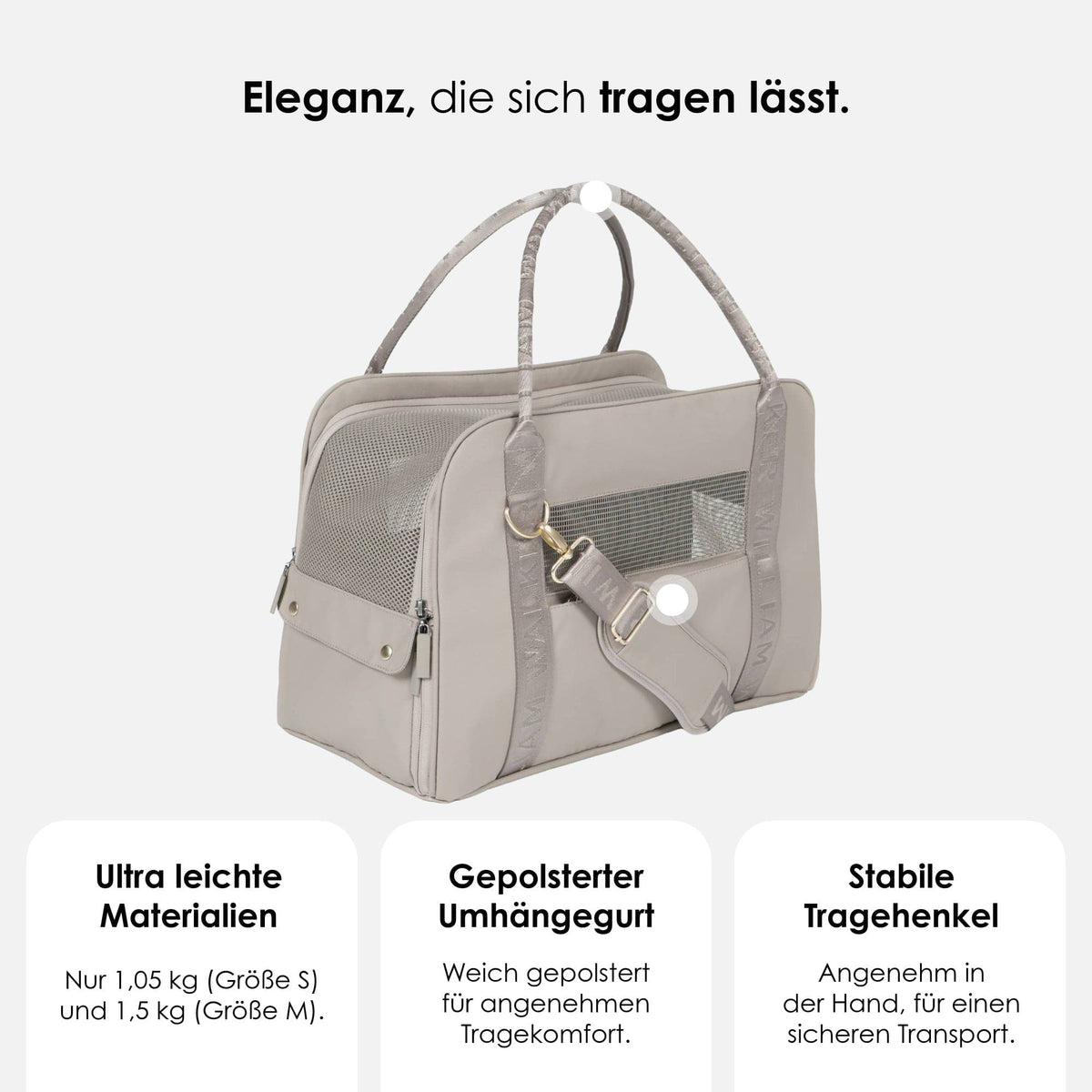 William Walker Hundbärväska för flyget Cloud Summit S / Beige