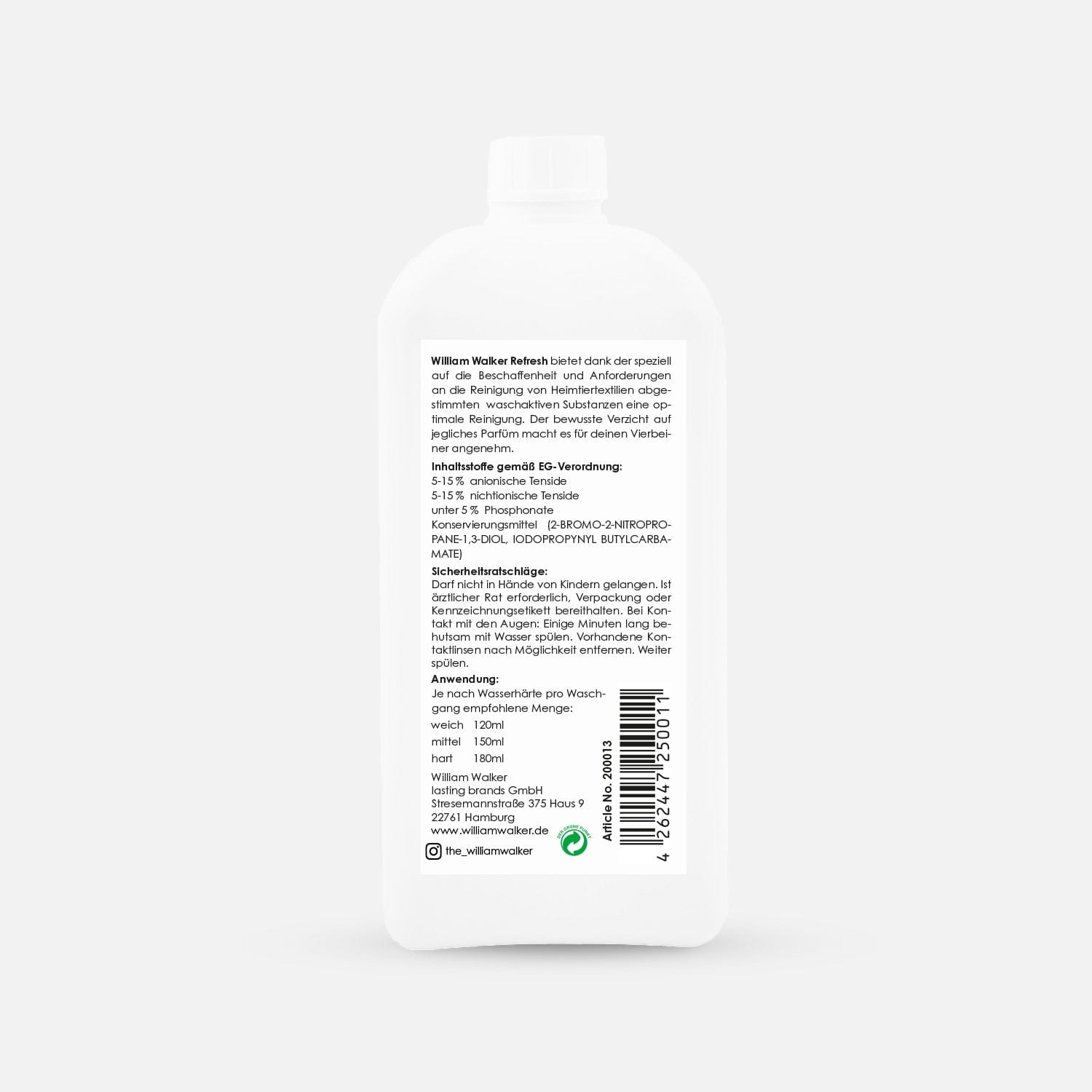William Walker Ultra Sensitiv Waschmittel Refresh  1000ml